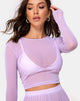 Image of Bonnie Crop Top in Net Lilac