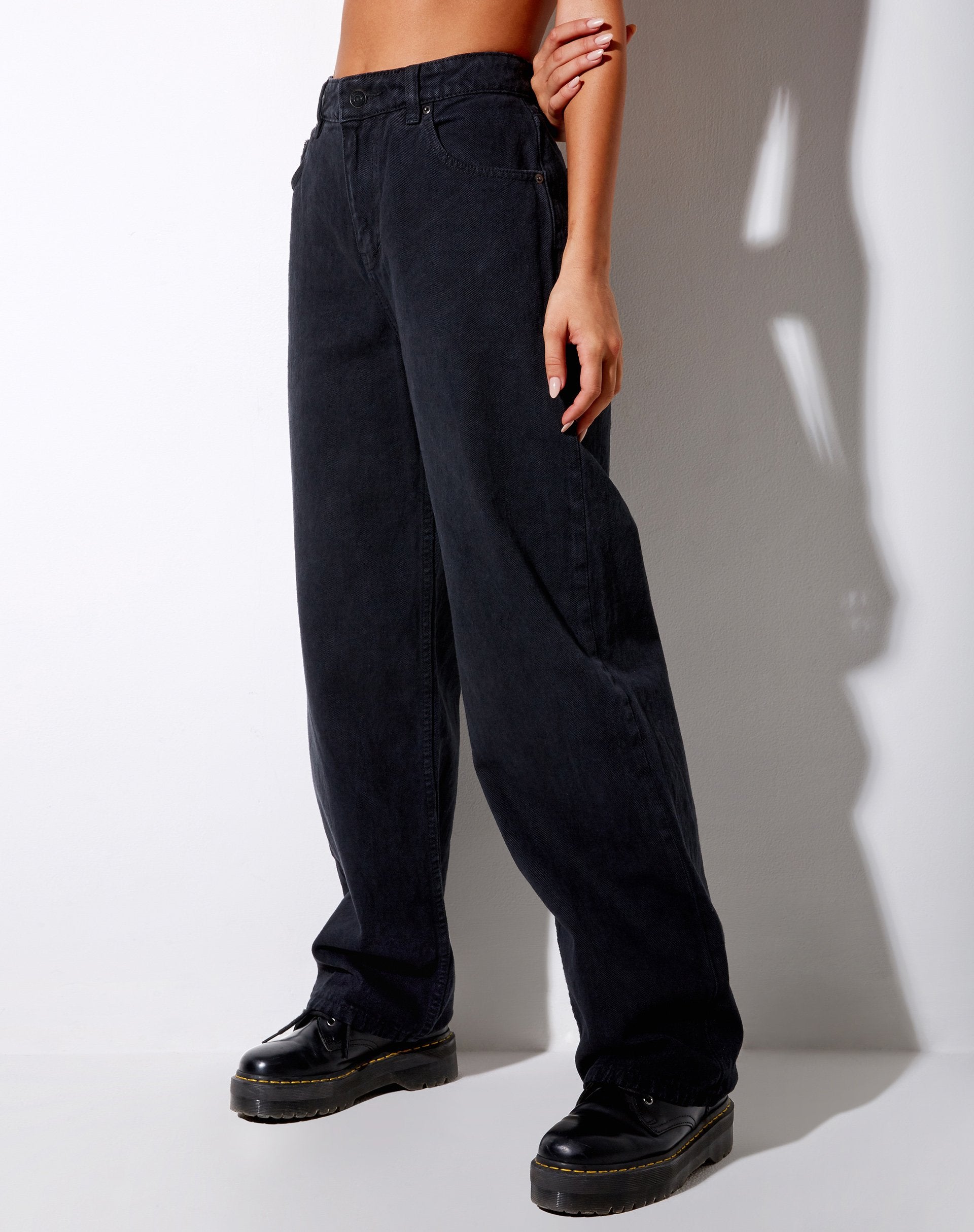 Boyfriend Jean in Black Wash - Main Image