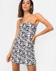 Image of Brandy Bodycon Dress in White Leopard Sequin
