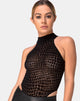 Image of Brava Bodice in Croc Flock Black