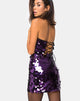 Image of Breena Dress in Plum Disc Sequin