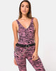 Image of Brista Catsuit in Zips Zebra Pink