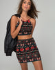 Image of Brixton Crop Top in Gypsy Daze Black