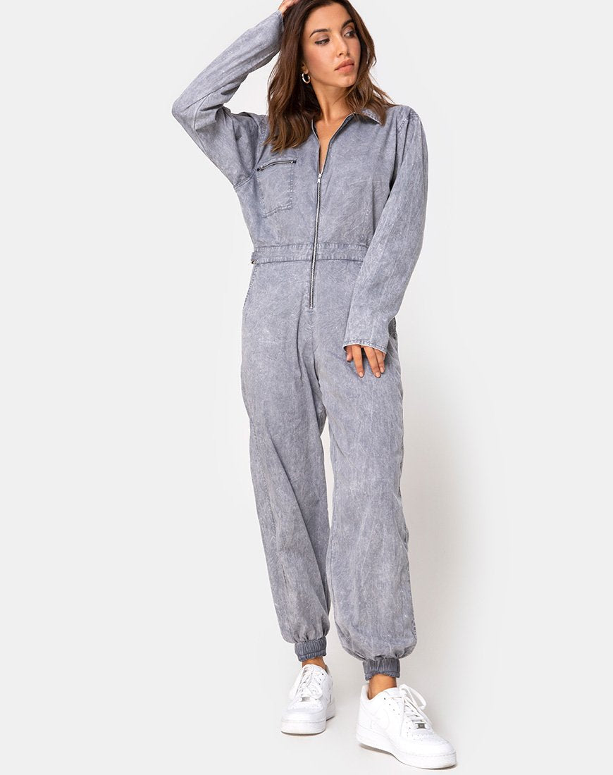 Image of Brody Boiler Suit in Stone Wash