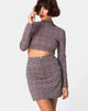 Image of Bronti Mini Skirt in Charles Check Blush