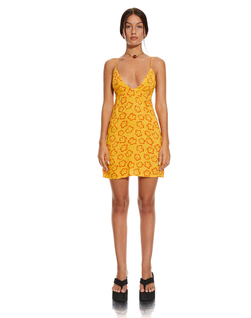 SENOR DRESS HIBISCUS ZEBRA ORANGE