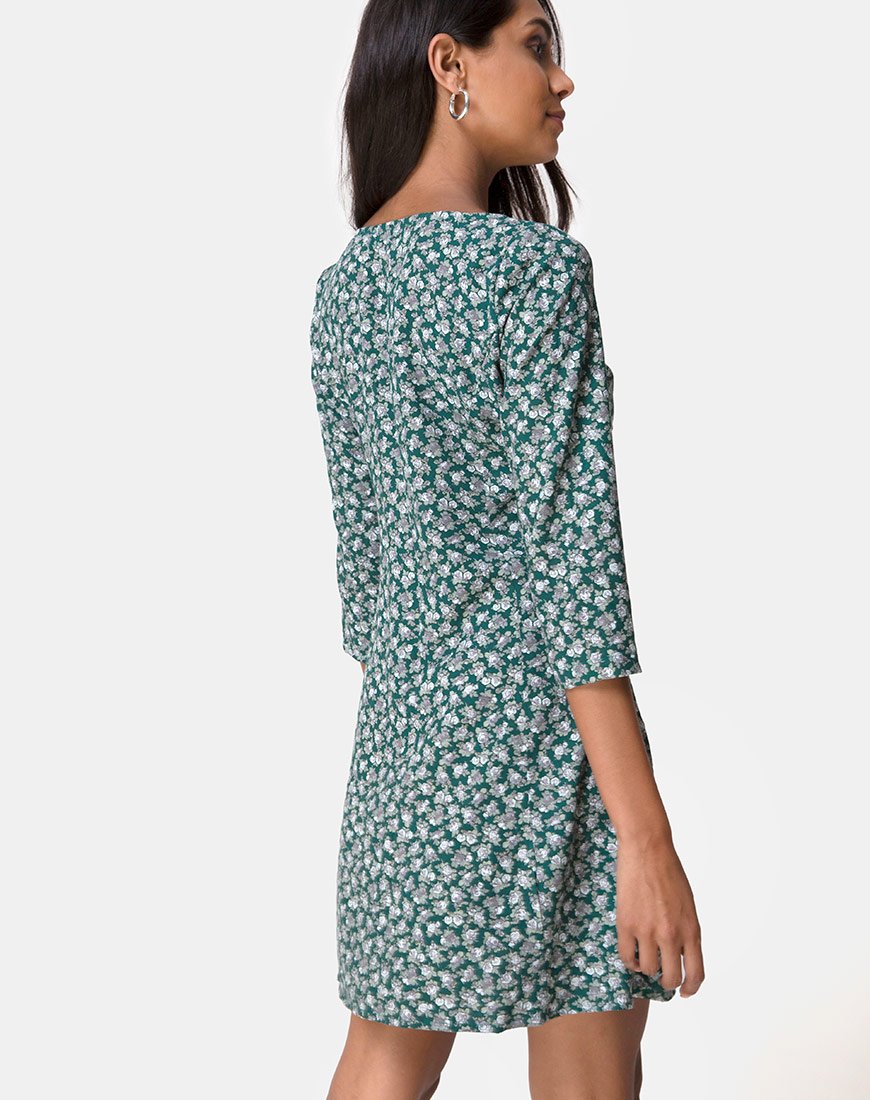Camdy Dress in Floral Bloom Green