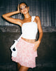 image of Camila Mini Skirt in Butterfly Pink Flock