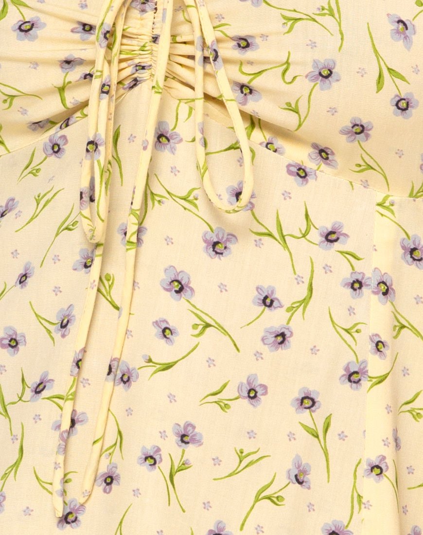 Image of Carie Dress in Wild Flower Lemon Drop