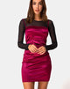 Image of Cecile Slip Dress in Satin Burgundy