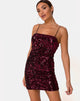 Image of Cecile Slip Dress in Velvet Wine Sequin