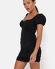 Image of Cellini Mini Dress in Polycrepe Black