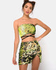 Image of Cheri Split Skirt in Citrus Black Sequin