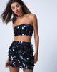 Image of Cherry Tube Skirt in Sequin Black Opal