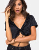 Image of Chisa Top in Black Satin