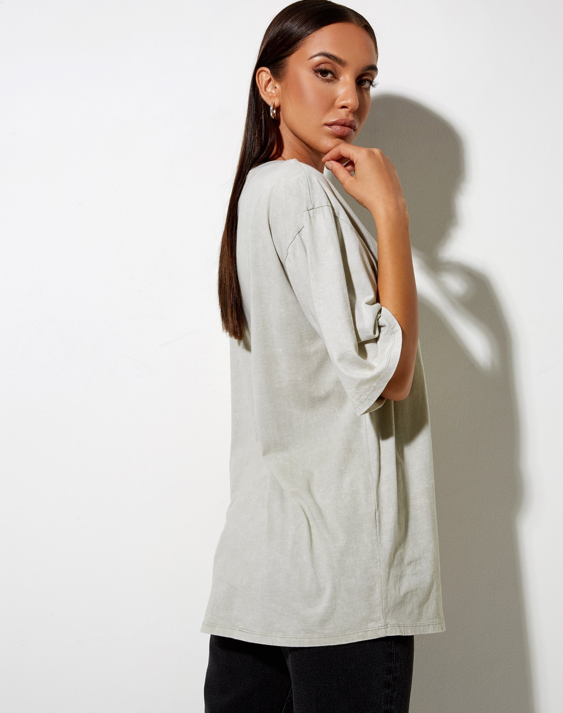 Image of Cocoon Tee in Ecru Angelo Label Embro