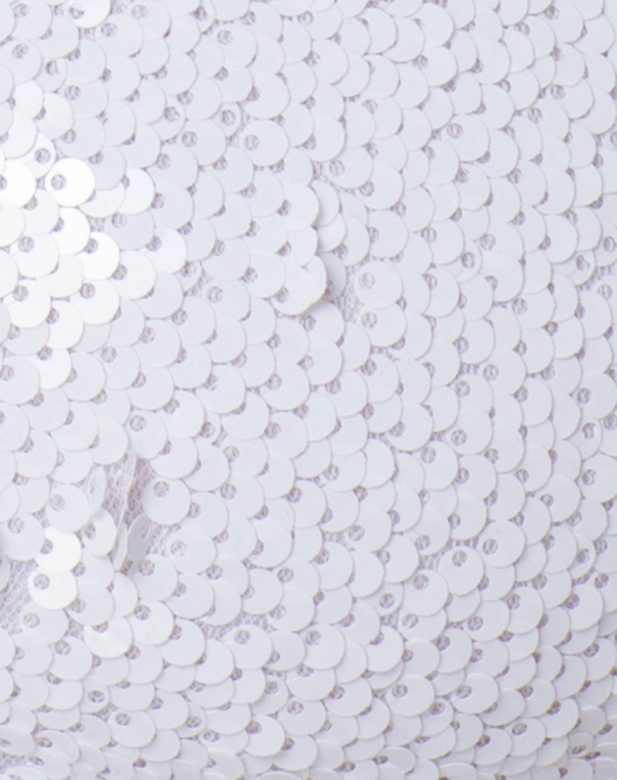 Image of Cogi Top in Matte Fishcale Sequin White