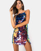 Image of Corzoe Dress in Dragon Fruit Sequin