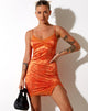 Image of Coti Bodycon Dress in Rose Flock Tangerine