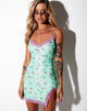Image of Coti Bodycon Dress in Mesh Bloom Lime
