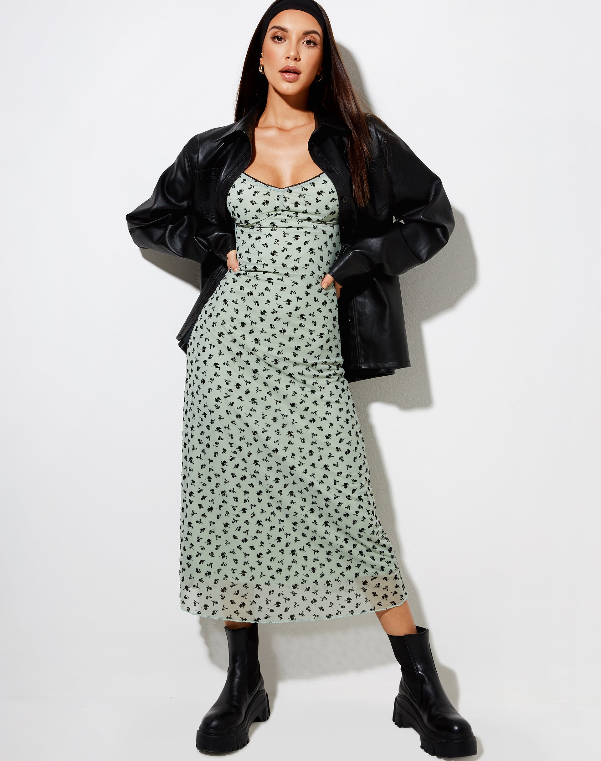 Floral Sage Mesh Strappy Midi Dress | Cotina motelrocks-com-us Floral Sage Mesh Strappy Midi Dress | Cotina motelrocks-com-us