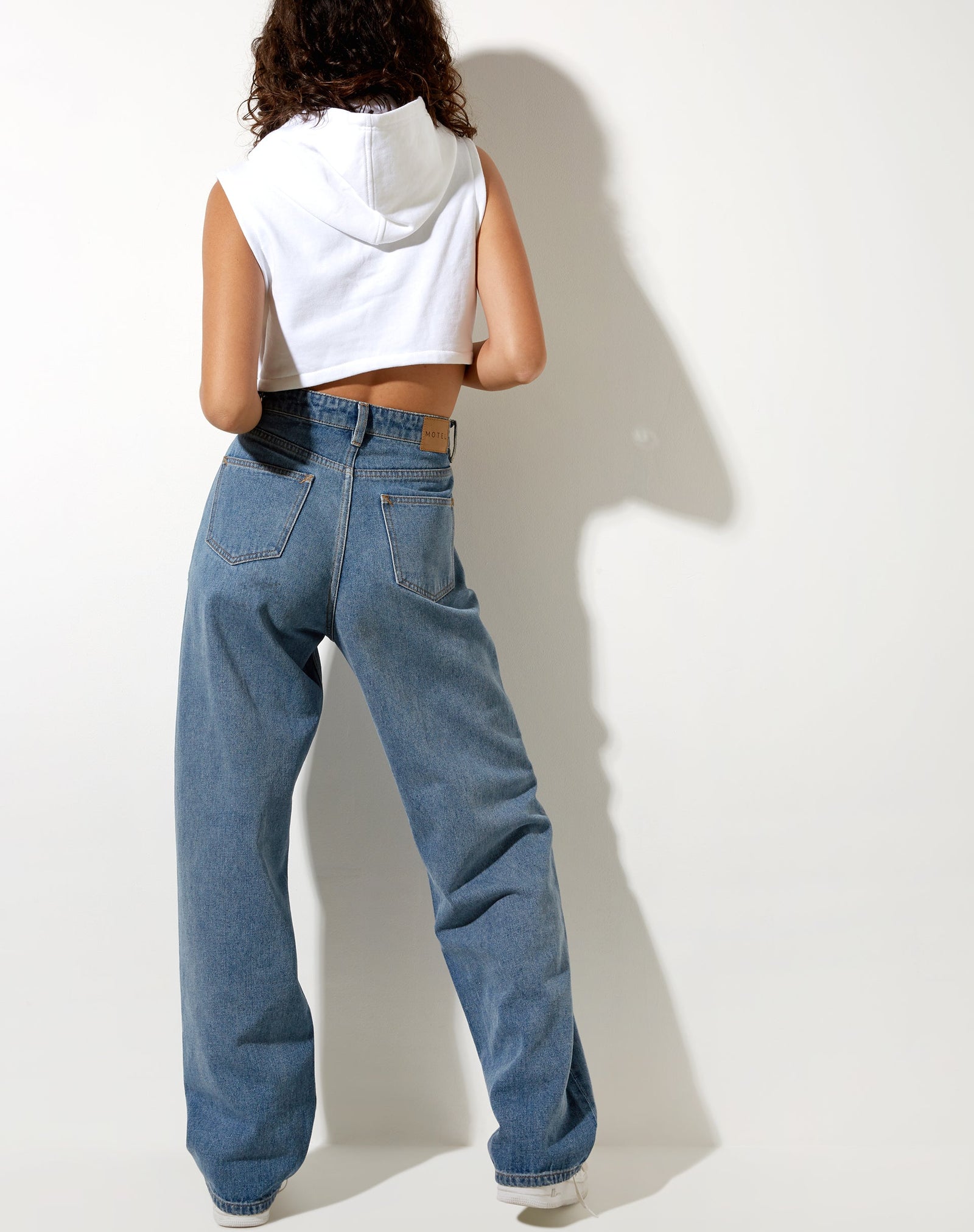 White Sleeveless Cropped Hoodie | Crodie – motelrocks-com-us