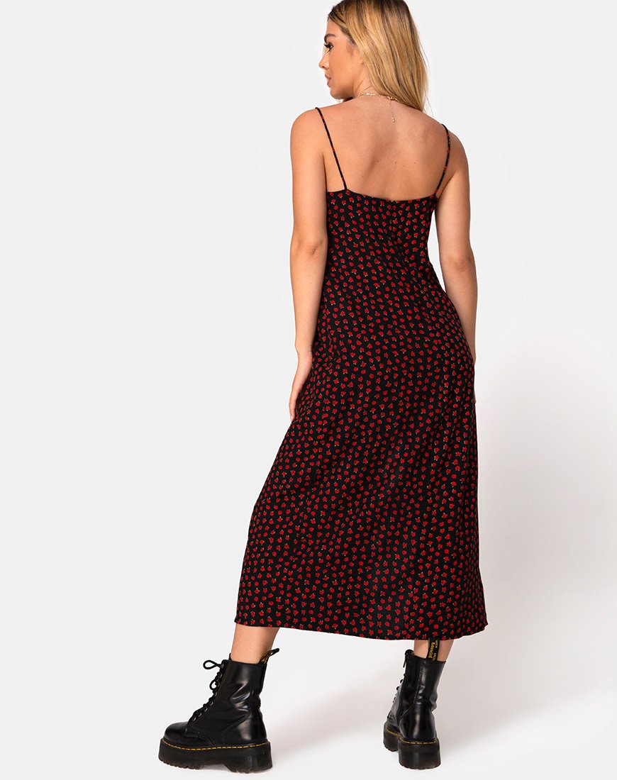 red and black polka dot slip dress Red and Black Polka Dot Dress
