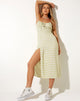 Image of Cypress Midi Dress in Sage Check