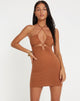 image of Cyra Bodycon Dress in Bombay Brown