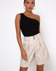 Image of Dab Highwaisted Short in Pu Stone