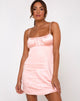 Image of Dahlia Dress in Satin Peach