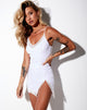 Image of Daisy Bodycon Dress in White Daisy Embro White