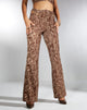 Image of MOTEL X IRIS Sesaot Flare Trouser in Animal Ripple Flock