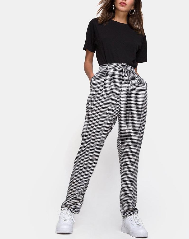 Dastan Trousers in Small Dogtooth