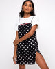 Image of Datista Slip Dress in 80s Polka Black