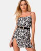 Image of Datista Dress in 90s Zebra Black and White