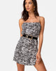 Image of Datista Slip Dress in Classic Zebra