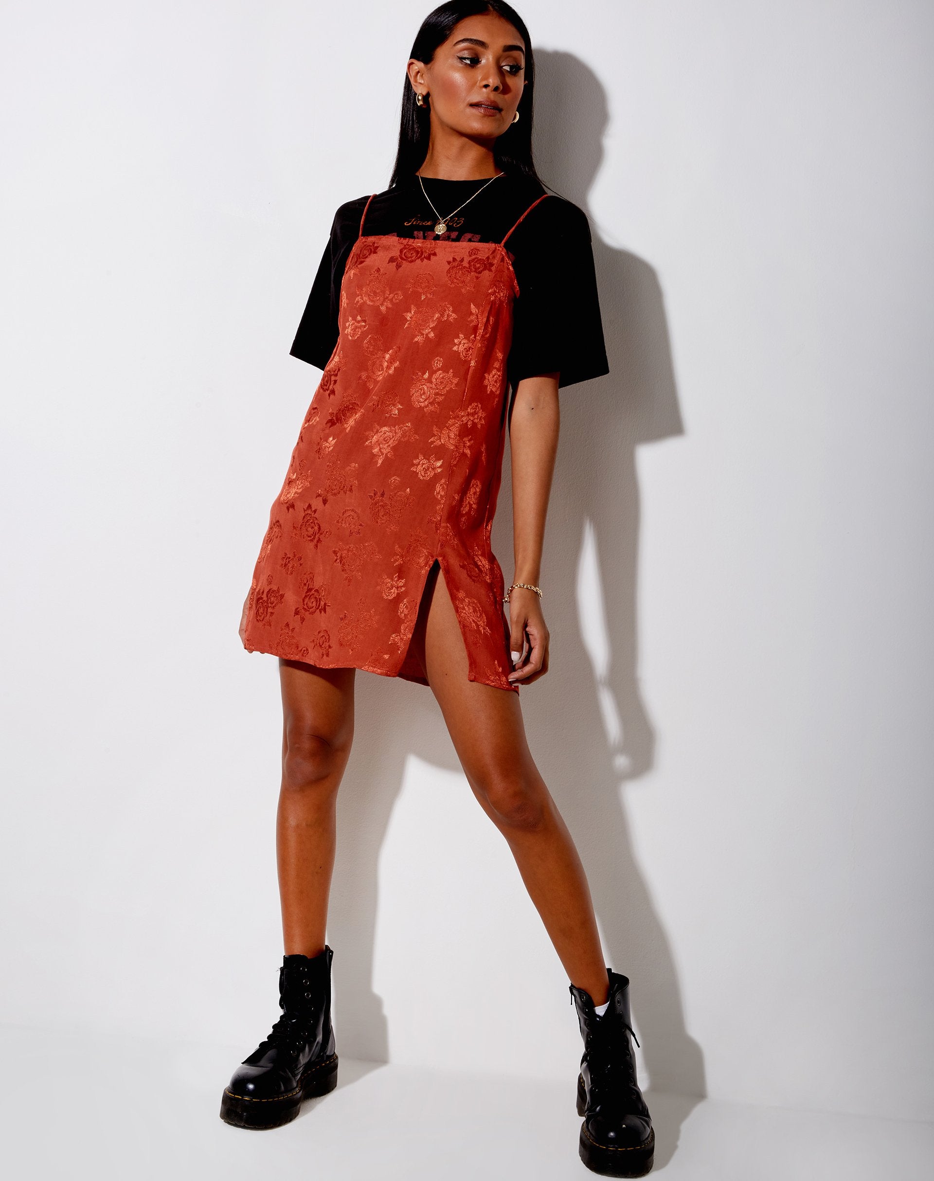 copper satin slip dress Tuscany Maxi Slip Dress ~ Copper Luxe Satin M