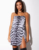 Image of Datista Slip Dress in Tiger Full Silver Placement