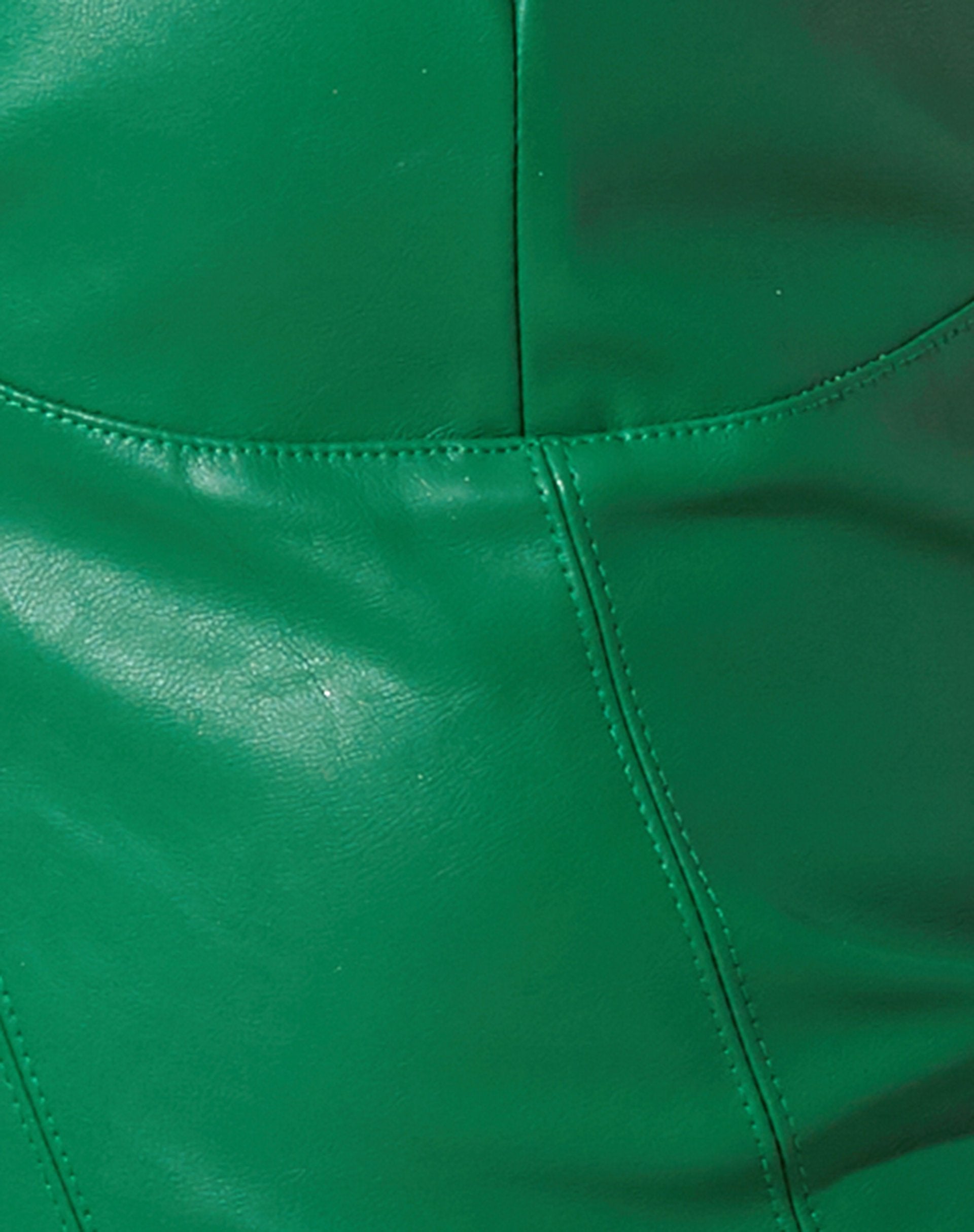 Halterneck Pu Faux Leather Top