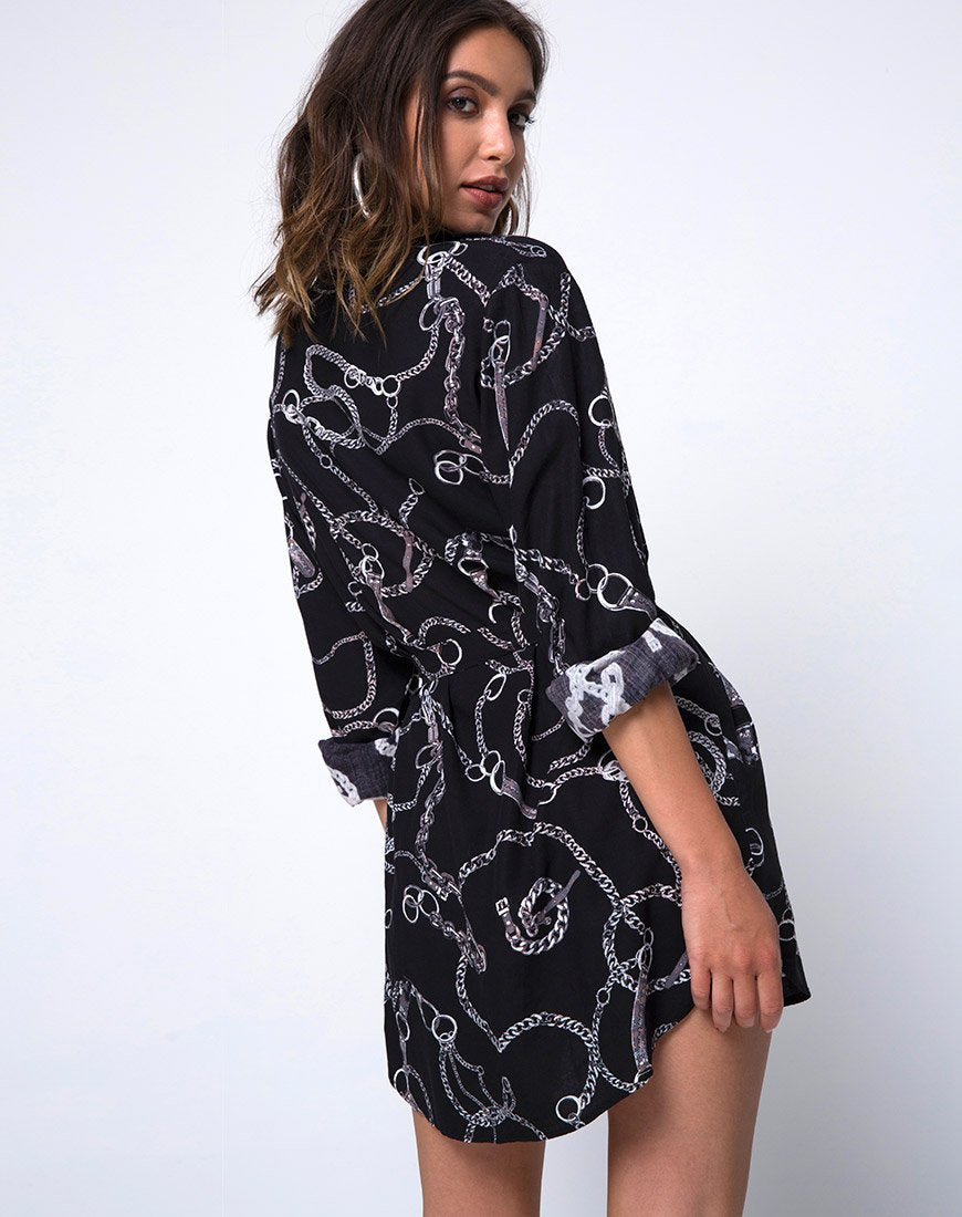 Image of Dise Shirt Dress in Chain