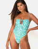 Image of Dolty Swimsuit in Floral Filed Green