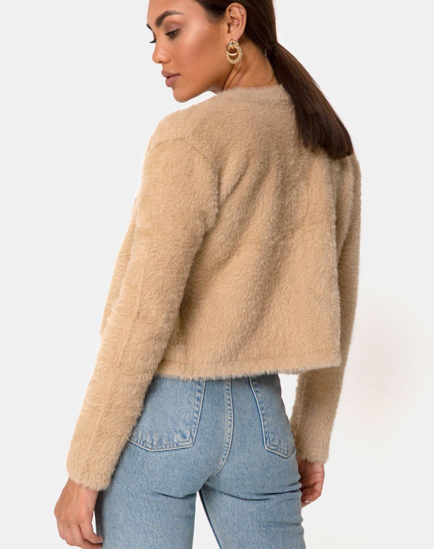 Image of Doma Cardigan in Camel Knit