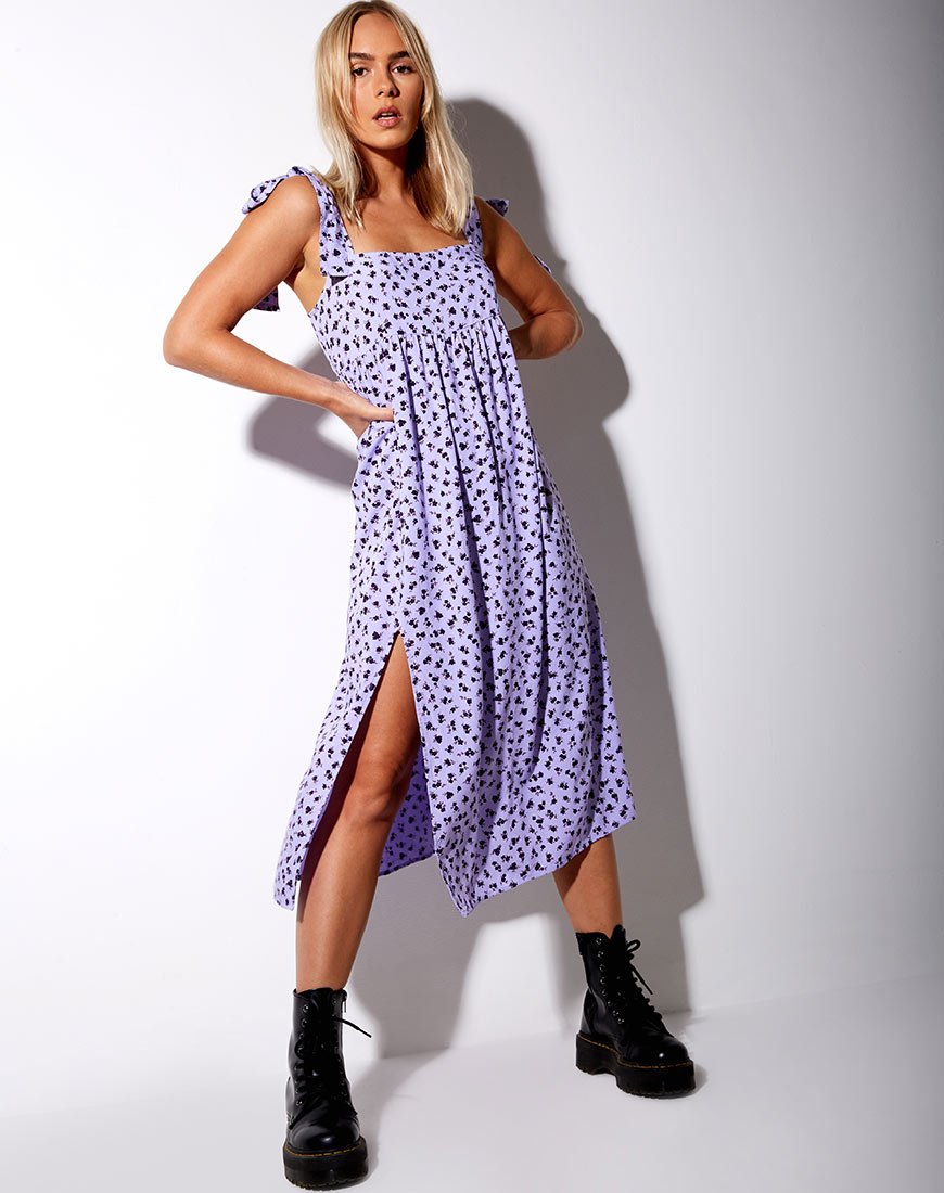 Image of Dorothy Midi Dress in Dainty Daisy Lilac