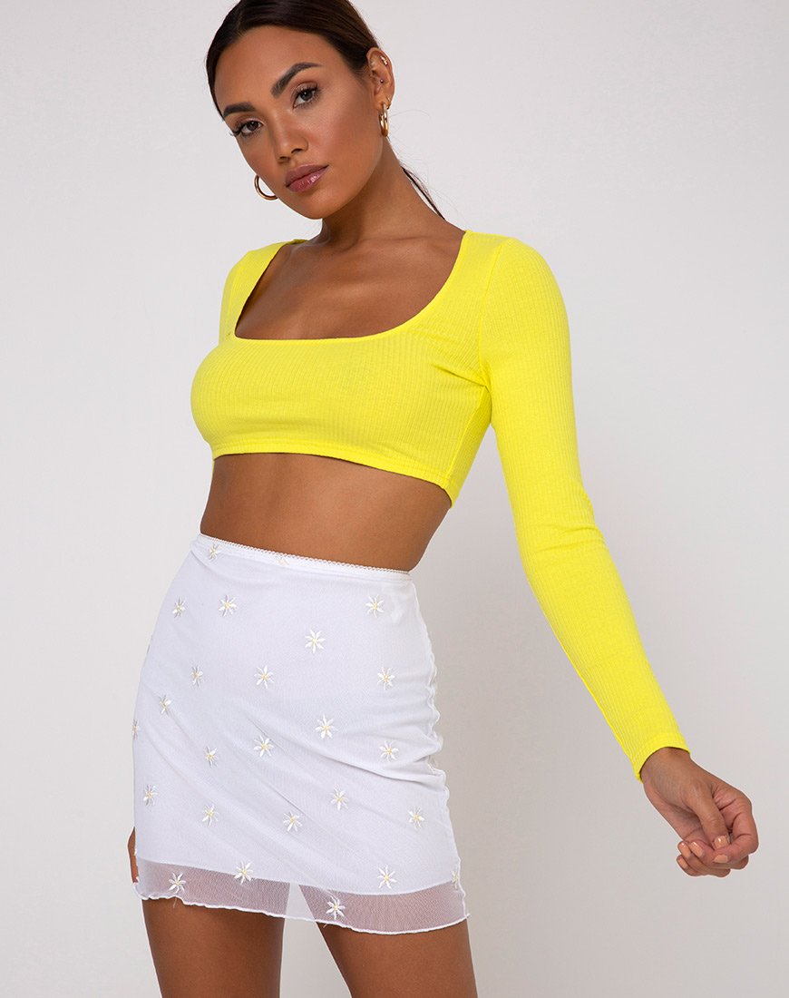 YELLOW SELECAO CROP TOP - Low Lights Studios