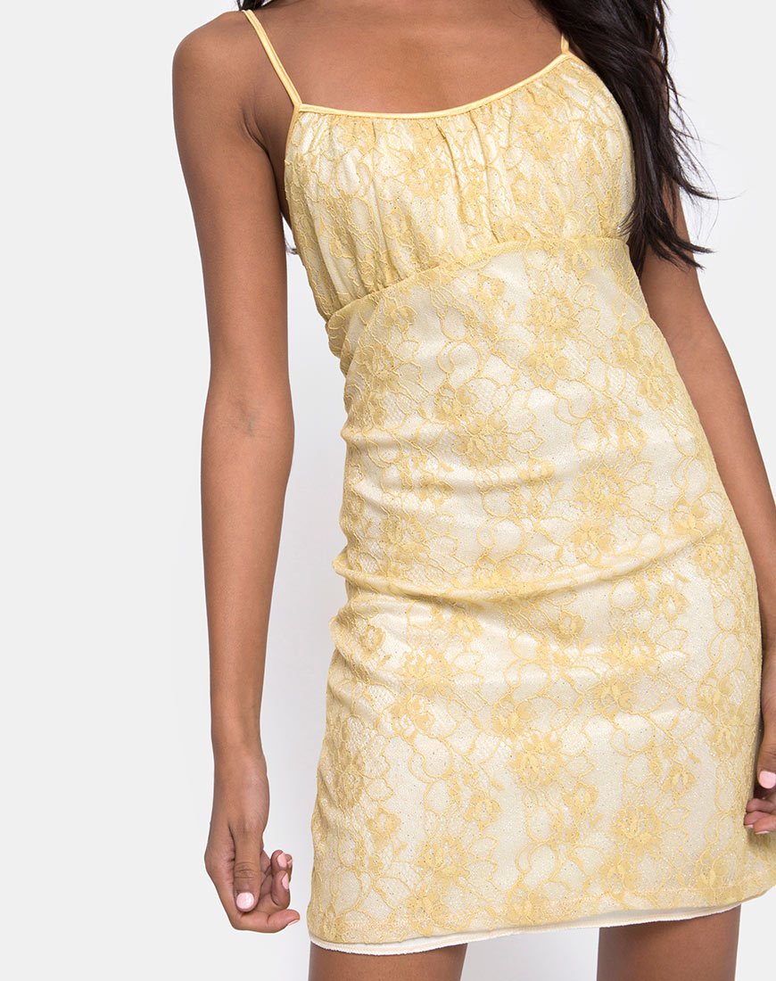 Image of Kula Dress in Pastel Lace Lemon