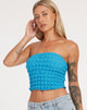 image of Dulce Bandeau Top in Blue