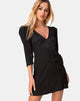 Image of Dumia Dress in Satin Cheetah Black