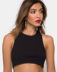 Image of Edina Crop Top in Rib Black