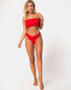 Image of Effie Bikini Bottom Red Rib